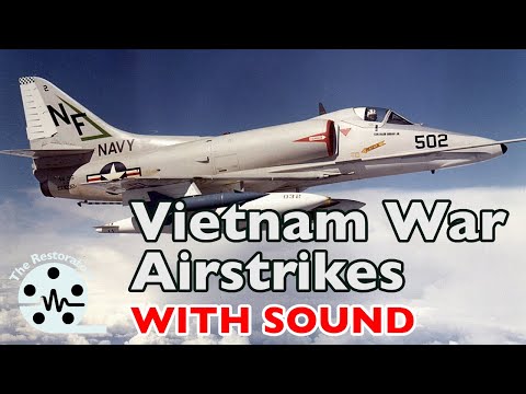 Vietnam War Airstrikes | The Early Air War - Restored Colour, Sound FX Added (No Music), 1965–67