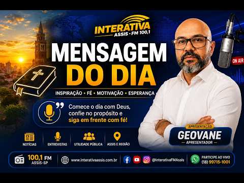 🌅 MENSAGEM DO DIA COM GEOVANE | Fé, Gratidão e Reflexão para sua Vida