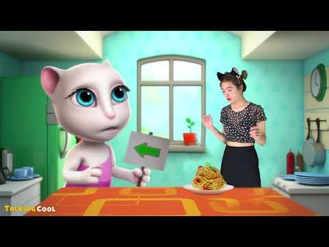 Imitate Angela Play With Tom Cat Cooking - My Talking Angela 2 In The Real Life