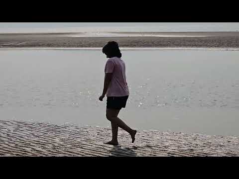 Barefoot on the Shore, Forward in Life!🏖️ #BeachWalks #StayHopeful #ForwardJourney #revdanda #beach