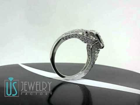 SKU: ER-259 Round Brilliant Cut Diamond Vintage Style Engagement Ring