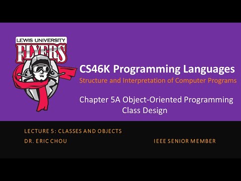 Lecture 5 Classes And Objects Chapter 5 Object Oriented Programming