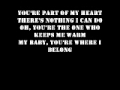 you`re where i belong lyrics 