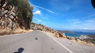 Elounda 1st ride stunning balcony road descent to the coast