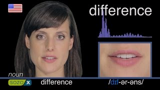 How To Pronounce DIFFERENCE - American 英語の発音 pronunciación de Inglés 美