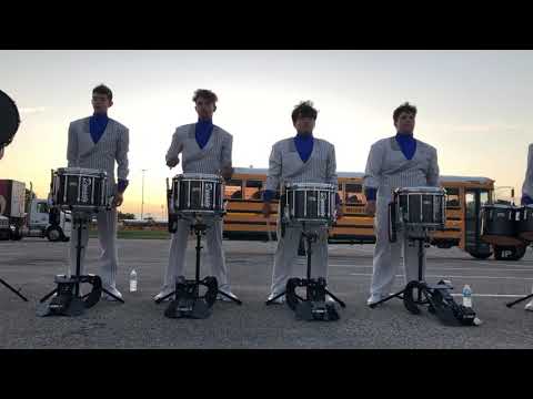 Hebron High School Drumline 2019 Lot Performance PDLC (Battery View)