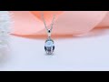 Aquamarine u0026 Diamond 14k White Gold Pendant Necklace 1.50ctw
