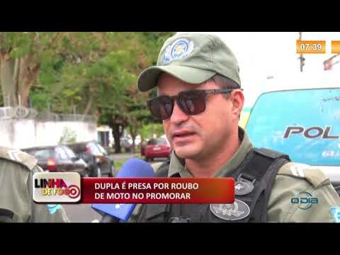 LINHA DE FOGO (05 11) DUPLA É PRESA POR ROUBO DE MOTO NO PROMORAR