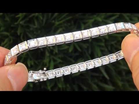 TOP QUALITY 4.04 Carat Diamond Tennis Bracelet Solid 18K Gold  - Untreated Diamonds
