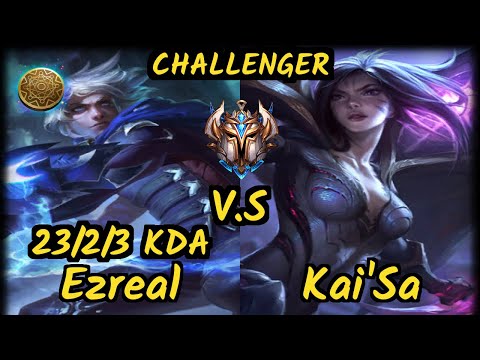 SK Crownshot (EZREAL) vs KAI'SA - 23/2/3 KDA BOTTOM ADC CHALLENGER GAMEPLAY - EUW