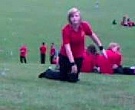 me and hannah rolling down a hill