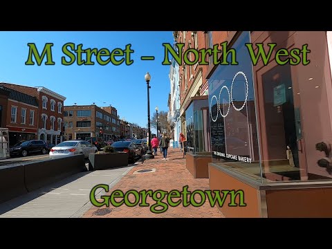 [4k-Walk] - M Street NW, Georgetown, Washington D.C.