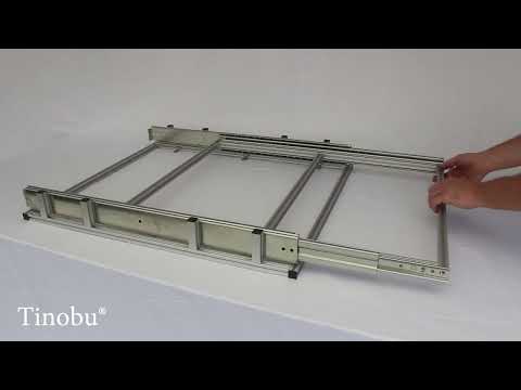 Ein massiver 220kg Schwerlastauszug mir Verriegelung auf einer Seite von Tinobu®