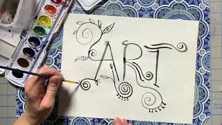 Practicing Calligraphy for kids