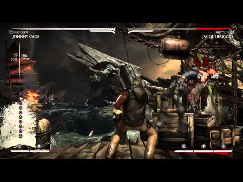 MKX - Johnny Cage 43% (31 Hits) Stylish Corner Combo (Fisticuffs)