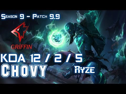 GRF Chovy RYZE vs JAX Top - Patch 9.9 KR Ranked
