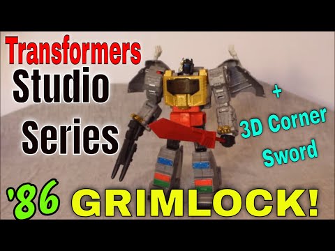 Transformers Studio Series '86 Grimlock with 3D Corner Sword Upgrade - GotBot True Review NUMBER 826