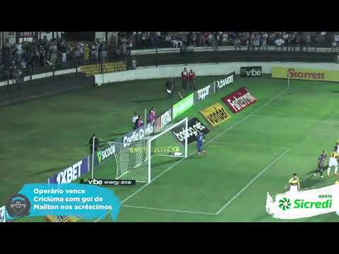 Operário PR 1x0 Criciúma 33°Rodada Brasileiros série B 2019