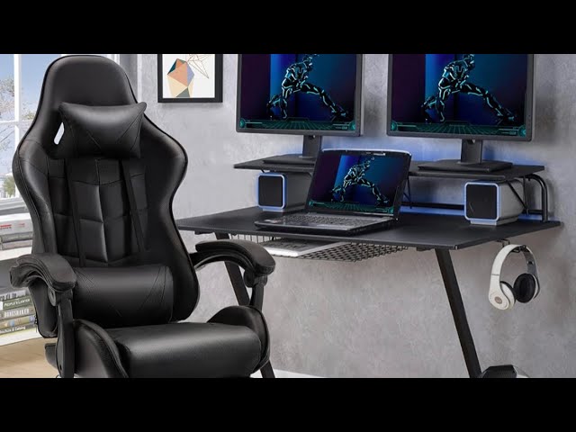 Vídeo relacionado con Soontrans Silla Gaming con Masajeador, Silla Gamer con Reposapiés Reposacabeza Cojín Lumbar de Masaje, Sillon Gaming para Livestreaming Youtube (Blanco)