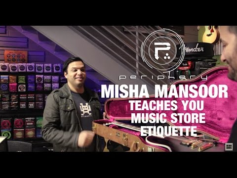 PERIPHERY's Misha Mansoor Teaches You Music Store Etiquette at The Music Zoo | GEAR GODS