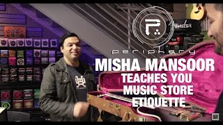 PERIPHERY's Misha Mansoor Teaches You Music Store Etiquette at The Music Zoo | GEAR GODS