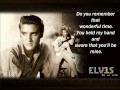 Elvis Presley- Paralyzed (lyrics)