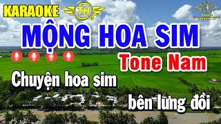Mộng Hoa Sim Karaoke Tone Nam ( Fm ) Nhạc Sống Dễ Hát | Trọng Hiếu 
