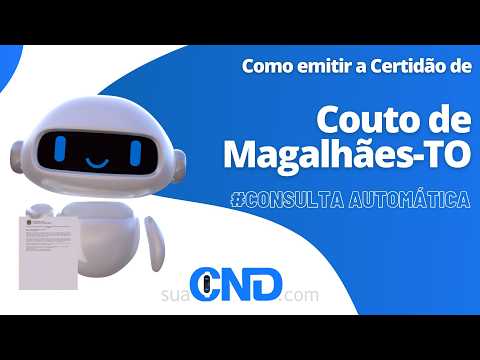 Como emitir a certidão negativa de Couto de Magalhães-TO  em apenas 2 minuto! :)