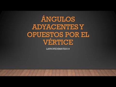ÁNGULOS ADYACENTES Y OPUESTOS POR EL VÉRTICE