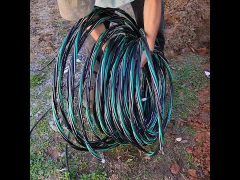 100 amp direct burial wire!#electrical #electrician #hvac #trades #trending