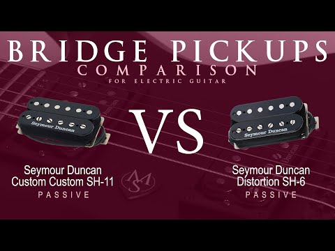 Seymour Duncan CUSTOM CUSTOM SH-11 vs DISTORTION SH-6 - Bridge Guitar Passive Pickup Comparison Demo