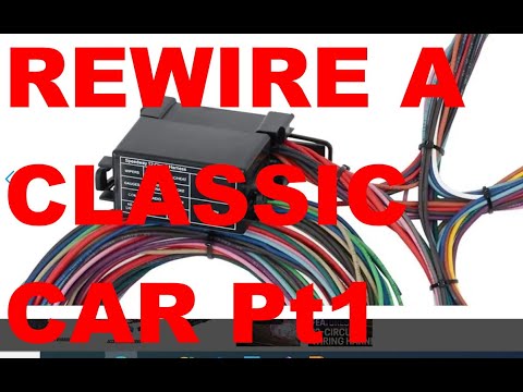 RE-WIRE a classic car from scratch using Ez-Wire kit... pt 1 painless, quickwire...