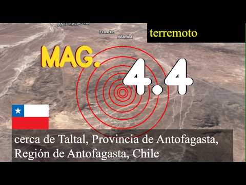 Terremoto cerca de Taltal, Provincia de Antofagasta, Región de Antofagasta, Chile actualizaciones e