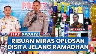 2.707 Botol Miras dan 2.769 Liter Miras Oplosan Disita Polres Jepara, Bersih-bersih Jelang Ramadhan
