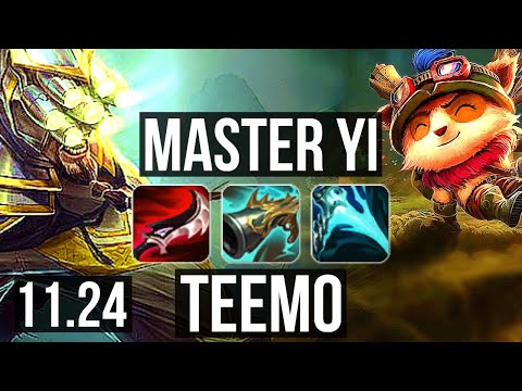 MASTER YI vs TEEMO (JNG) | Penta, 20/4/4, 300+ games, Dominating | EUW Master | 11.24