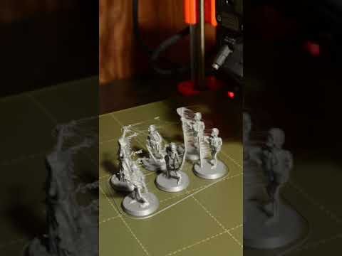 Skeleton Army Miniatures for Dungeons and Dragons 28mm Scale Supportless - 3D Printing Timelapse