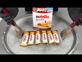 Nutella B Ready Hazelnut Chocolate Ice Cream Rolls Oddly Satisfying Relaxing Tapping ASMR