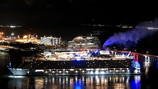 Wonder of the Seas & NCL Norwegian Getaway Arrival Timelapse | PortMiami 4K December 1 2025