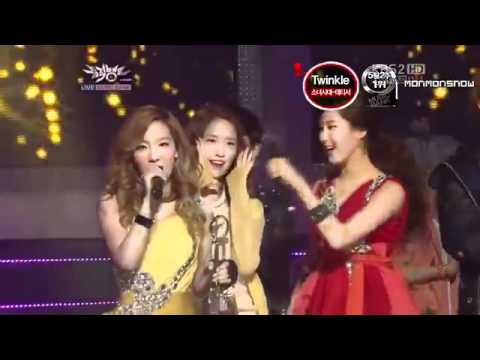 [Music Bank] TaeTiSeo w/ Yoona & EXO win! .flv