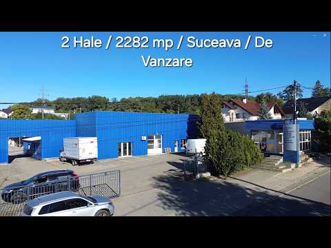 Investitie | Două hale de vânzare în Suceava | 2.282 mp | 8.984 mp teren | 3 căi de acces | Acces TIR | 2.100.000 Euro + TVA | Comision 0% — Video