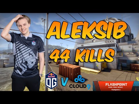 Aleksib 44 Kills POV on Nuke Highlights (OG v Cloud9) Flashpoint 2 CSGO