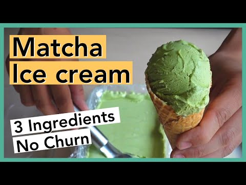 3 Ingredients Matcha Ice Cream: No Egg, No Machine