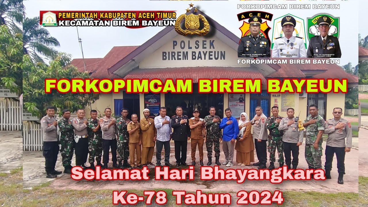 Muspika Birem Bayeun Rayakan Hari Bhayangkara ke 78 Tahun 2024