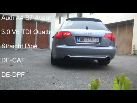 Audi A4 B7 Avant - 3.0 V6 TDI Quattro.  Straight Pipe