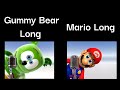 Gummy Bear But Mario Long Version Vs Gummy Bear Long Version Comparison
