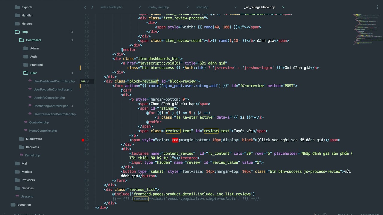 [Seri] - Website đồng hồ - Tạo controller xử lý review - Phần 3