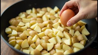 Nur Kartoffeln und Eier! Es ist so lecker, dass ich es fast jeden Tag mache!