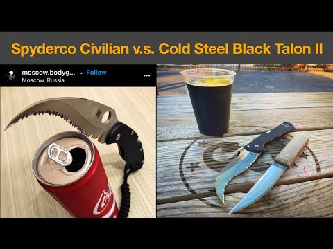 Battle Blades: Spyderco Civilian v.s. Cold Steel Black Talon II￼