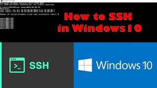How to use SSH in Windows 10 by cmd