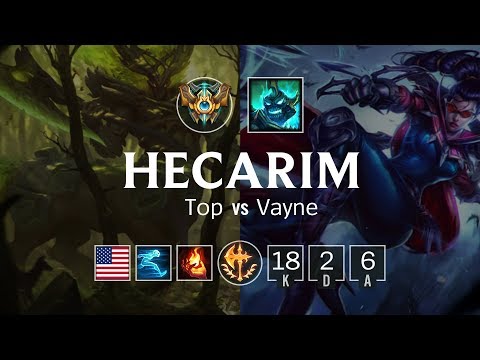 Hecarim Top vs Vayne - NA Master Patch 8.24